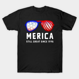 Merica 4th of July Shades Design 2 T-Shirt